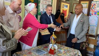 تعليم القليوبية تكرم معلمي مدرسة الحرس الوطني ببنها