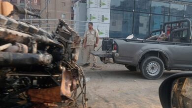 انقلاب سيارة تريلا أعلى الدائري بالقليوبية انقلاب سيارة تريلا أعلى الدائري بالقليوبية