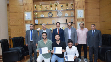 جامعة بنها تكرم طلابها المتميزين بالمسابقات البرمجية (صور)