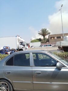 السيطرة على حريق بمحل إطارات سيارات بالطريق الزراعي بالقليوبية