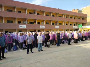 محافظ القليوبية يشهد أول طابور مدرسي بالعام الدراسي الجديد - صور