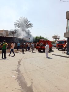 السيطرة على حريق بمحل إطارات سيارات بالطريق الزراعي بالقليوبية