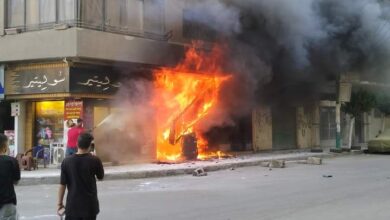 السيطرة على حريق شب في مكتبة ببنها
