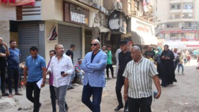 محافظ القليوبية يتابع أعمال ازالة الإشغالات والتعديات بترعة الشابوري بشبرا الخيمة