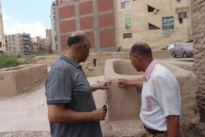 محافظ القليوبية يتفقد المقبره الأثرية والحمامات اليونانية ببنها