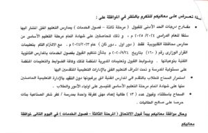 محافظ القليوبية يقرر النزول بمجموع فصول الخدمات ببعض مدارس التعليم الفني