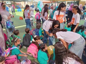 "بداية تيم" تشارك احتفالات الطلاب في أول يوم دراسي