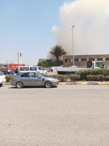 السيطرة على حريق بمحل إطارات سيارات بالطريق الزراعي بالقليوبية