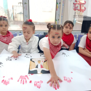 "فخور بوطني " نشاط مميز لطلاب مرحلة رياض الاطفال بشبان بنها للاحتفال بانتصارات اكتوبر