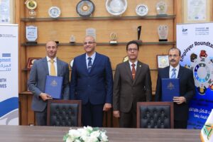 المستشار مصطفى عبد الحميد فرج رئيس هيئة الشبان العالمية بالقليوبية يشارك محافظ القليوبية ورئيس جامعة بنها المائدة المستديرة الأولى لأصحاب الأعمال حول " المهارات المطلوبة لسوق العمل"