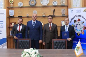 المستشار مصطفى عبد الحميد فرج رئيس هيئة الشبان العالمية بالقليوبية يشارك محافظ القليوبية ورئيس جامعة بنها المائدة المستديرة الأولى لأصحاب الأعمال حول " المهارات المطلوبة لسوق العمل"