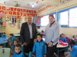 مدير عام مدارس شبان بنها يتفقد قاعات رياض الأطفال لمتابعة الانضباط