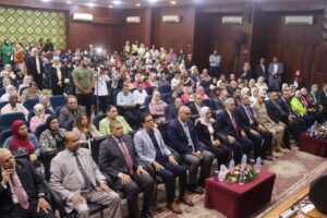 محافظ القليوبية ورئيس جامعة بنها يشاركا في احتفالية ذكرى نصر أكتوبر بهيئة الشبان ببنها