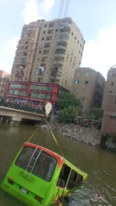 انقلاب أنوبيس ركاب في ترعة الشرقاوية بشبرا الخيمة