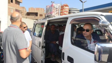 محافظ القليوبيه يتفقد محطات ومواقف السيارات بمدن بنها وشبرا الخيمه - صور