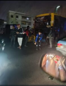 إصابة 6 أشخاص في حادث تصادم بكوبري عرابي في شبرا الخيمة (صور)