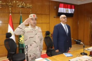 بمشاركة الشبان العالمية.. محافظ القليوبية وقائد قوات الدفاع الشعبي والعسكري يشهدان بدء فعاليات التدريب العملي المشترك