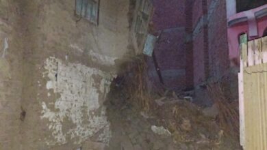 انهيار منزل مكون من طابقين دون خسائر في الأرواح بكفر شكر