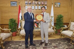 رئيس جامعة بنها ومحافظ القليوبية يستقبلان سفير دولة أذربيجان بالقاهرة