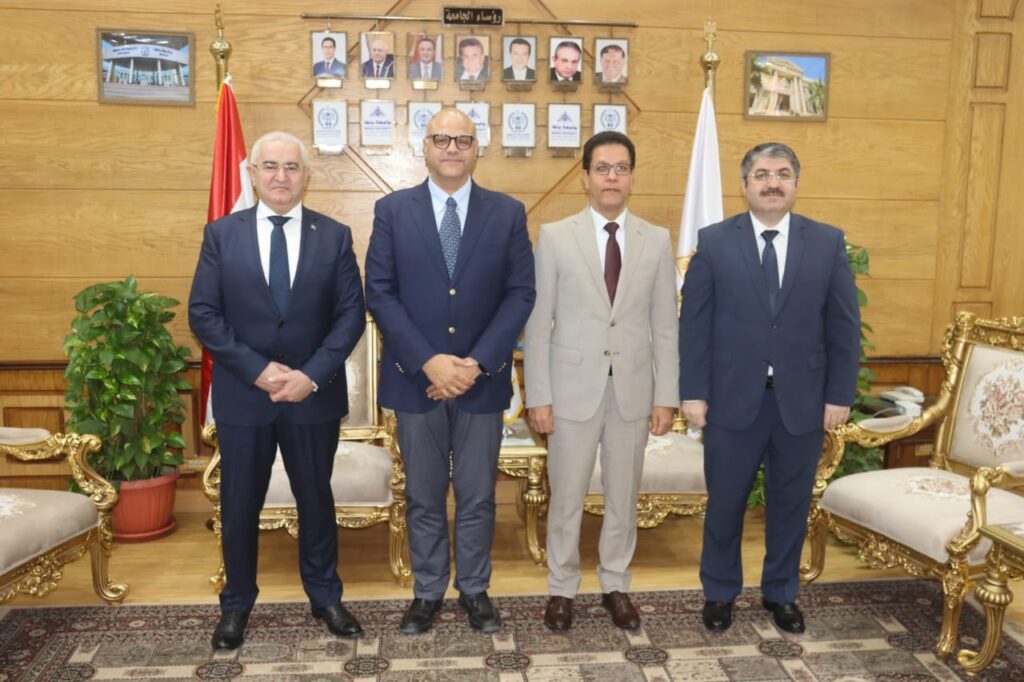 رئيس جامعة بنها ومحافظ القليوبية يستقبلان سفير دولة أذربيجان بالقاهرة