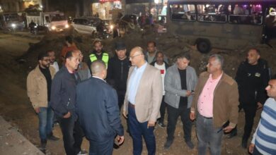 محافظ القليوبية يتفقد أعمال رصف وتطوير شارع بهتيم إسكو بشبرا الخيمة