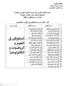 إعلان أسماء طلاب القليوبية الفائزين في معرض العلوم والهندسة