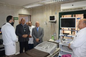 محافظ القليوبية يتفقد وحدة مناظير الجهاز الهضمي بمستشفى الحميات بمدينة بنها