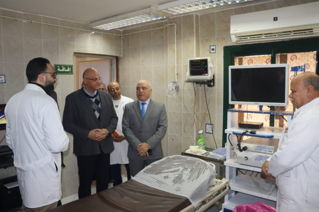 محافظ القليوبية يتفقد وحدة مناظير الجهاز الهضمي بمستشفى الحميات بمدينة بنها محافظ القليوبية يتفقد وحدة مناظير الجهاز الهضمي بمستشفى الحميات بمدينة بنها