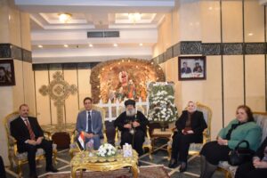 رئيس جامعة بنها يقدم التهنئة لمطران بنها وقويسنا وشبرا الخيمة بمناسبة عيد الميلاد المجيد