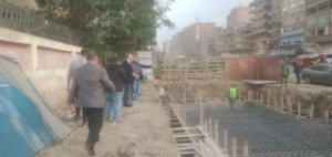 محافظ القليوبية يتابع أعمال انشاء 3 كباري مشاة بمحور الفريق العصار 