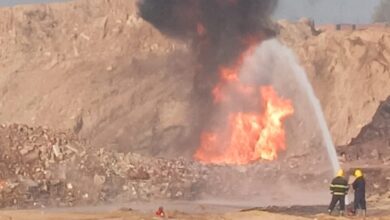 لحظات رعب .. التفاصيل الكاملة لحريق خط الغاز بطريق بلبيس لحظات رعب .. التفاصيل الكاملة لحريق خط الغاز بطريق بلبيس