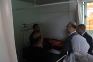 محافظ القليوبية يطمئن على مصابي حادث كسر ماسورة بخط انابيب الخانكة
