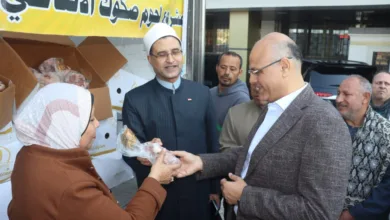 محافظ القليوبية يسلم لحوم صحوك الأضاحي والإطعام لتوزيعها على الأسر الأولى بالرعاية