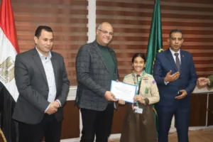 محافظ القليوبية يكرم طلائع مركز شباب منطى لفوزهم بالمركز الأول في مهرجان الكشافة على مستوى الجمهورية