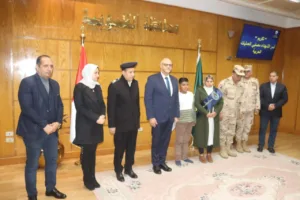 محافظ القليوبية يشهد احتفالية لتكريم أسر الشهداء ومصابي العمليات الحربية (صور)