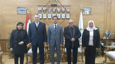رئيس جامعة بنها يترأس لجنة اختيار عميد كلية التمريض