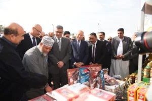 محافظو الجيزة والقاهرة ومطروح والقليوبية يفتتحون معرض منتجات تراثية