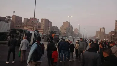 انقلاب سيارة تريلا أعلى دائري القليوبية