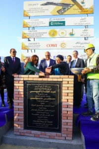 وزيرتا البيئة والتنمية المحلية يضعان حجر الأساس للمحطة الوسيطة بالمرصفة ببنها
