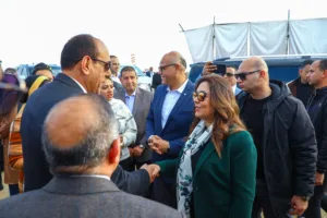 وزيرتا البيئة والتنمية المحلية يضعان حجر الأساس للمحطة الوسيطة بالمرصفة ببنها