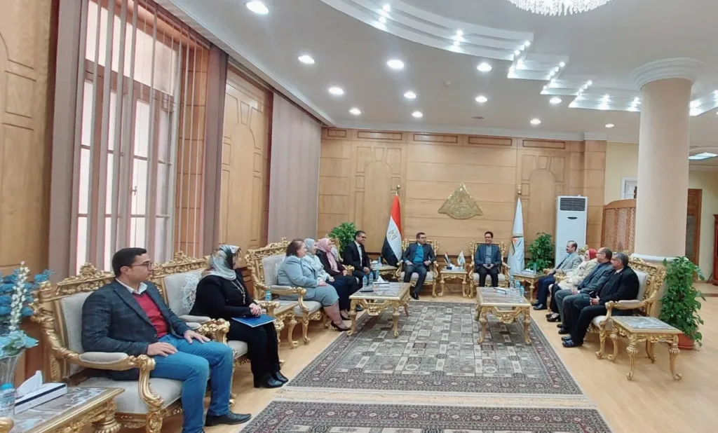 جامعة بنها تستقبل الزيارة السنوية لفريق تقييم النظام المتكامل للجودة والسلامة جامعة بنها تستقبل الزيارة السنوية لفريق تقييم النظام المتكامل للجودة والسلامة