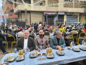 الآلاف من أهالي البكري بشبرا الخيمة ينظمون أكبر مائدة إفطار - صور