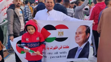 أهالي بنها ينظمون وقفة تضامنية لنصرة القضية الفلسطينية