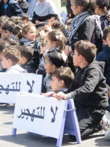 هيئة الشبان العالمية تنظم فعالية بعنوان " لا للتهجير " عن أحداث فلسطين