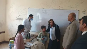 محافظ القليوبية يتفقد قافلة "إبراهيم بدران" الطبية المجانية ببلتان