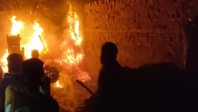 انتداب المعمل الجنائي لفحص أسباب حريق منزل بالقليوبية
