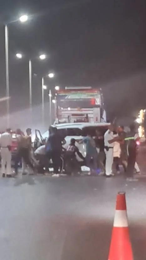 إصابة شخصين في حادث تصادم بالطريق الزراعي بالقليوبية