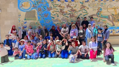 مدرسة الشبان ببنها تكافئ طلابها المشاركين في مهرجان اللغة العربية بزيارة للقرية الفرعونية