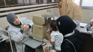 جامعة بنها: توقيع الكشف الطبى على 80 حالة بمدرسة المكفوفين ببنها