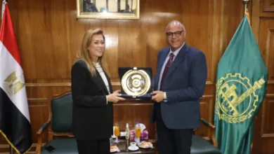 محافظ القليوبية يستقبل المدير التنفيذى للاكاديمية الوطنية للتدريب وتاهيل الشباب